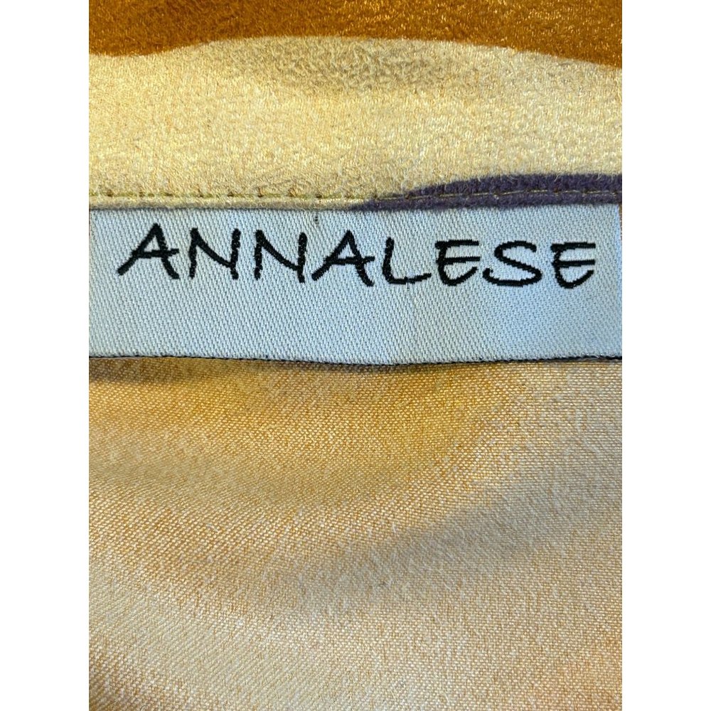 Annalese Jacket Women XS Retro Wavy Print Lace Tie Closure - Picture 8 of 8